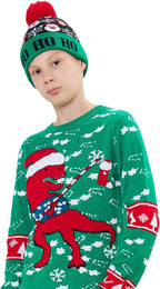 AIDEAONE LED Cappello da Festa per Maglione Brutto Illuminato a Maglia Berretti Natalizi per la Festa di Natale