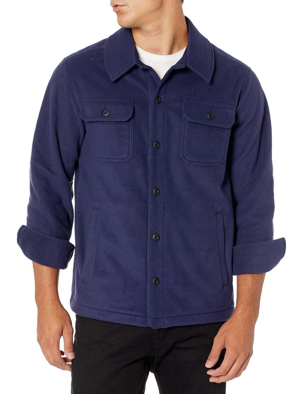 Amazon Essentials Uomo Giacca Camicia Invernale in Pile Polare a Maniche Lunghe