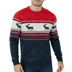 NOROZE novità Maglione Natalizio Lavorato a Maglia da Uomo | Brutti Maglioni Natalizi | Maglione Invernale da Uomo con Girocollo a Maniche Lunghe