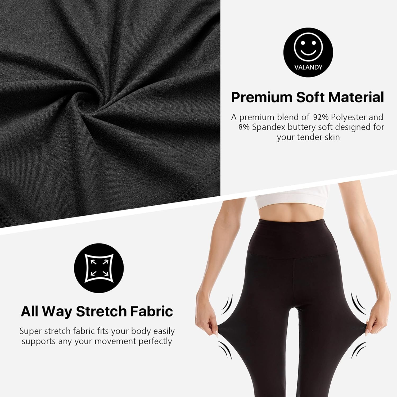 SINOPHANT Leggins Vita Alta Donna, Leggings Donna Fitness Pantaloni Yoga Controllo della Pancia Opaco Elastici Morbido per Sportivi o Casual
