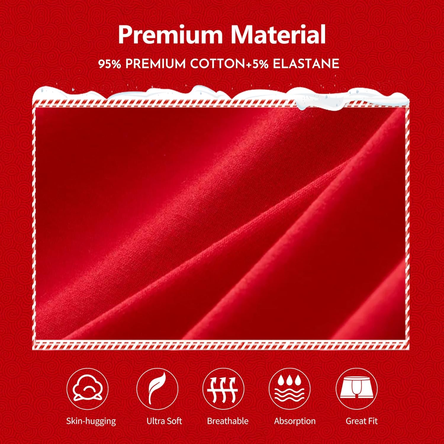 Trendy Boy Set da 4 Boxer in Cotone da Uomo – Boxer di Natale, vestibilità Regolare, Intimo Quotidiano Morbido e Traspirante