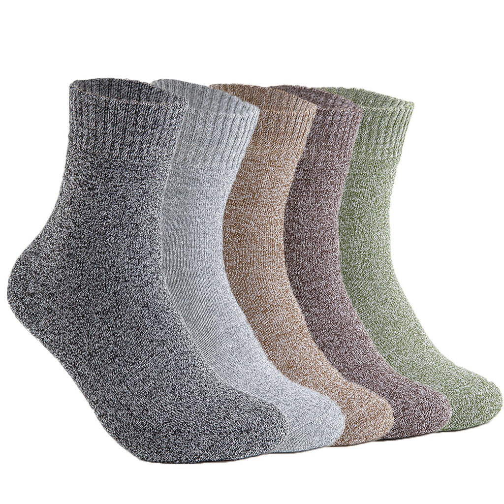 Hocerlu Calze Termiche Donna, 5 Paia Calzini Calde Invernali Donna, Calzettoni Termici Spugna Morbidi Comodi, Per Passeggiate Escursioni Lavoro Regali, Taglia 35-42
