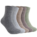 Hocerlu Calze Termiche Donna, 5 Paia Calzini Calde Invernali Donna, Calzettoni Termici Spugna Morbidi Comodi, Per Passeggiate Escursioni Lavoro Regali, Taglia 35-42