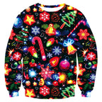RAISEVERN Natale Felpe a Maglia Uomo Ugly Funny Manica Lunga Brutto Christmas Pullover, S-XXL