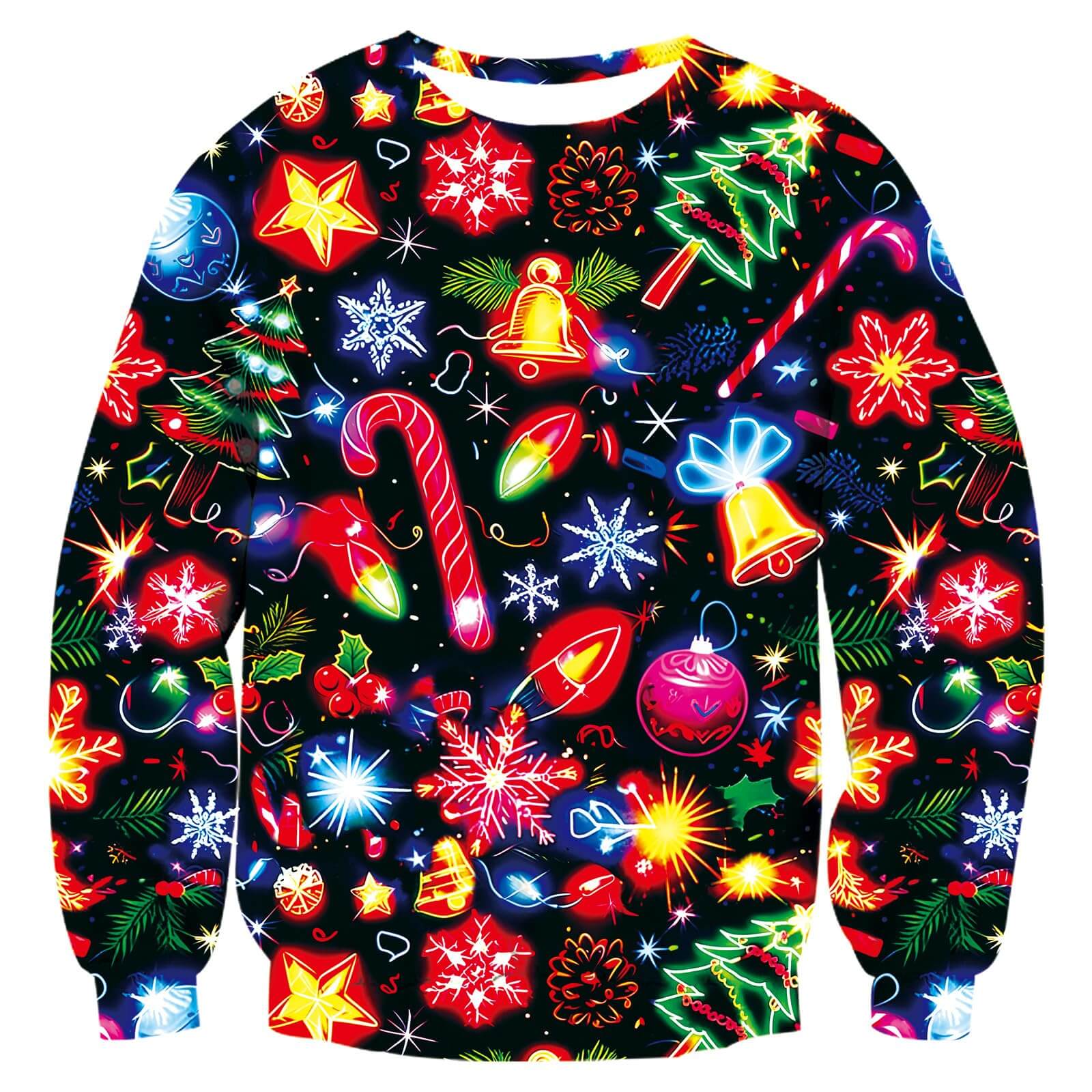 RAISEVERN Natale Felpe a Maglia Uomo Ugly Funny Manica Lunga Brutto Christmas Pullover, S-XXL