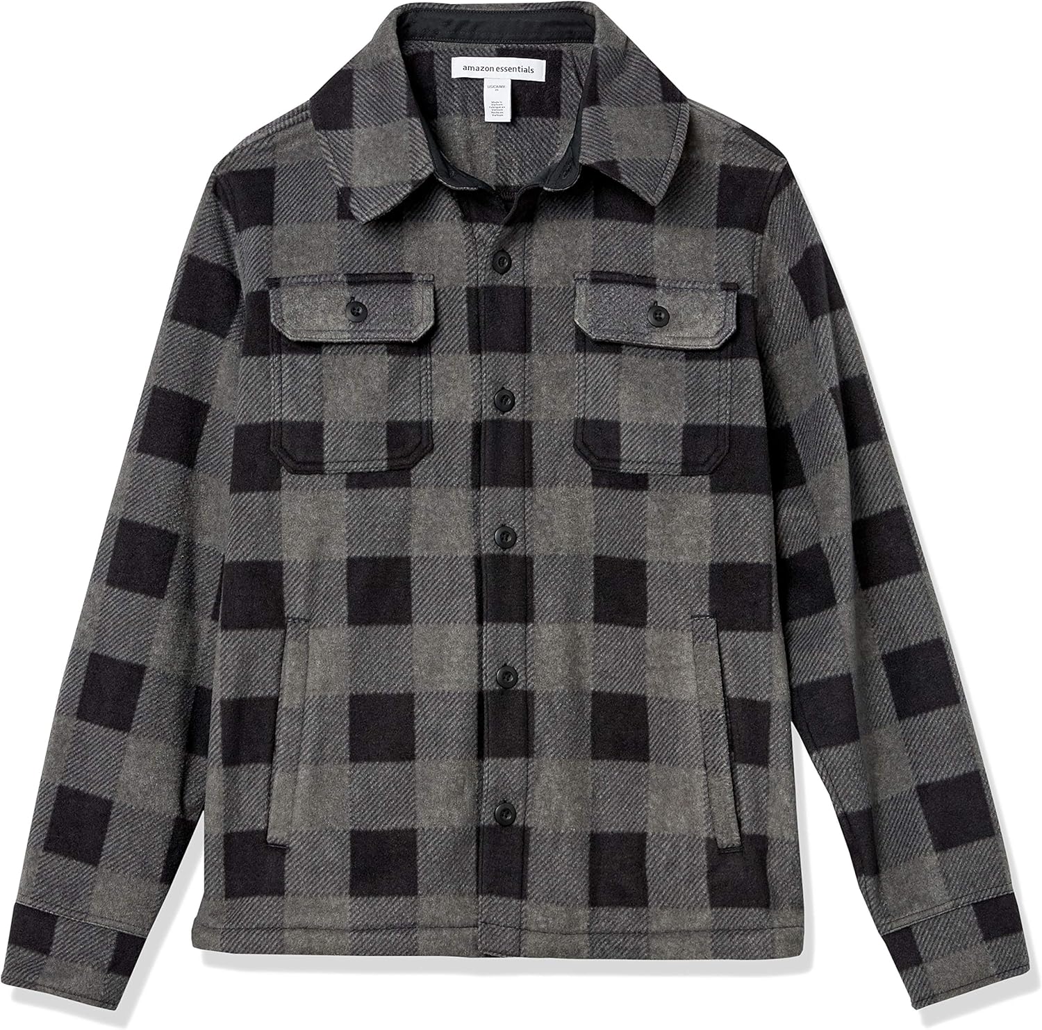 Amazon Essentials Uomo Giacca Camicia Invernale in Pile Polare a Maniche Lunghe