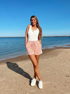 Litherday Pantaloncini Donna Estivi Cotone con Tasche Comodi Shorts Sportivi Morbidi per Casa Yoga Jogging Casual S-XXL