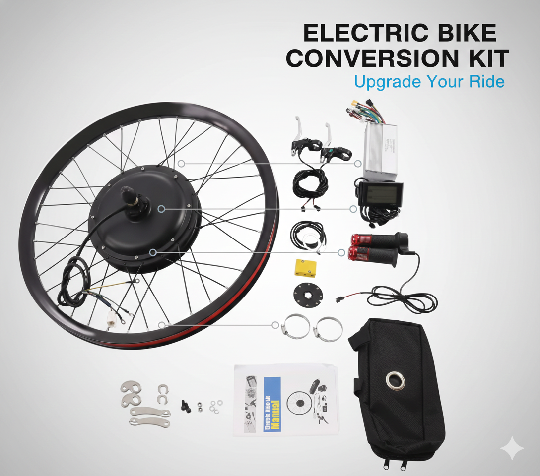 Kit motore ruota posteriore 72V 2000W Kit di conversione per bicicletta elettrica