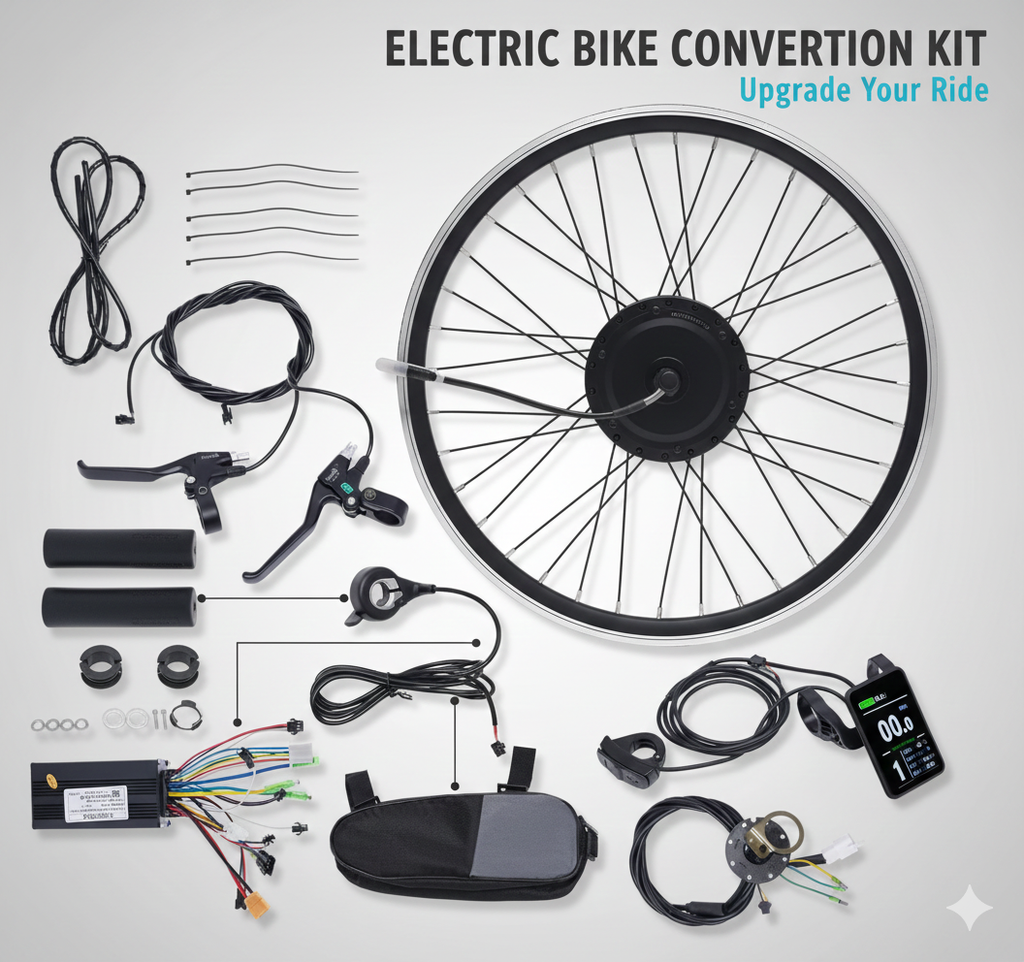 Kit di conversione per bicicletta elettrica 36V 500 W, motore elettrico