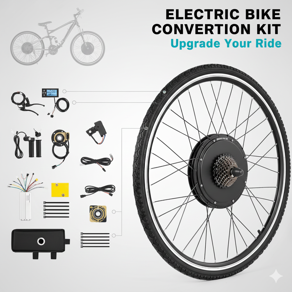 CO-Z 500W/1000W Kit Bici Elettrica Kit Conversione Motore Bici Elettrica Ruota Posteriore e Anteriore